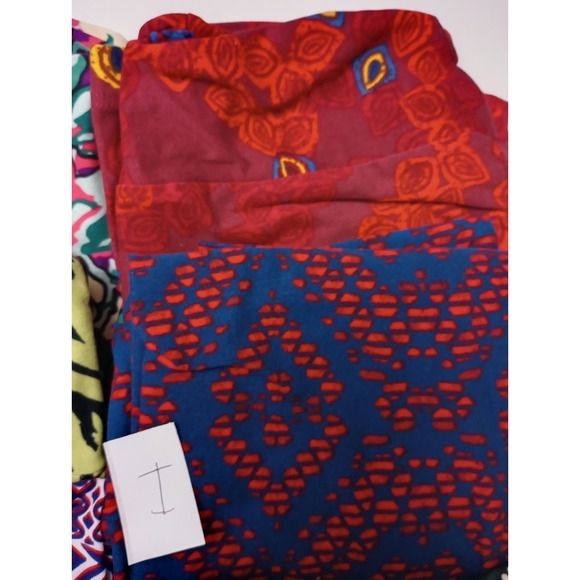Lularoe Womens Colorful Mixed Ethnic Designs Pull-On Leggings One Size Lot Of 6 - Picture 6 of 7